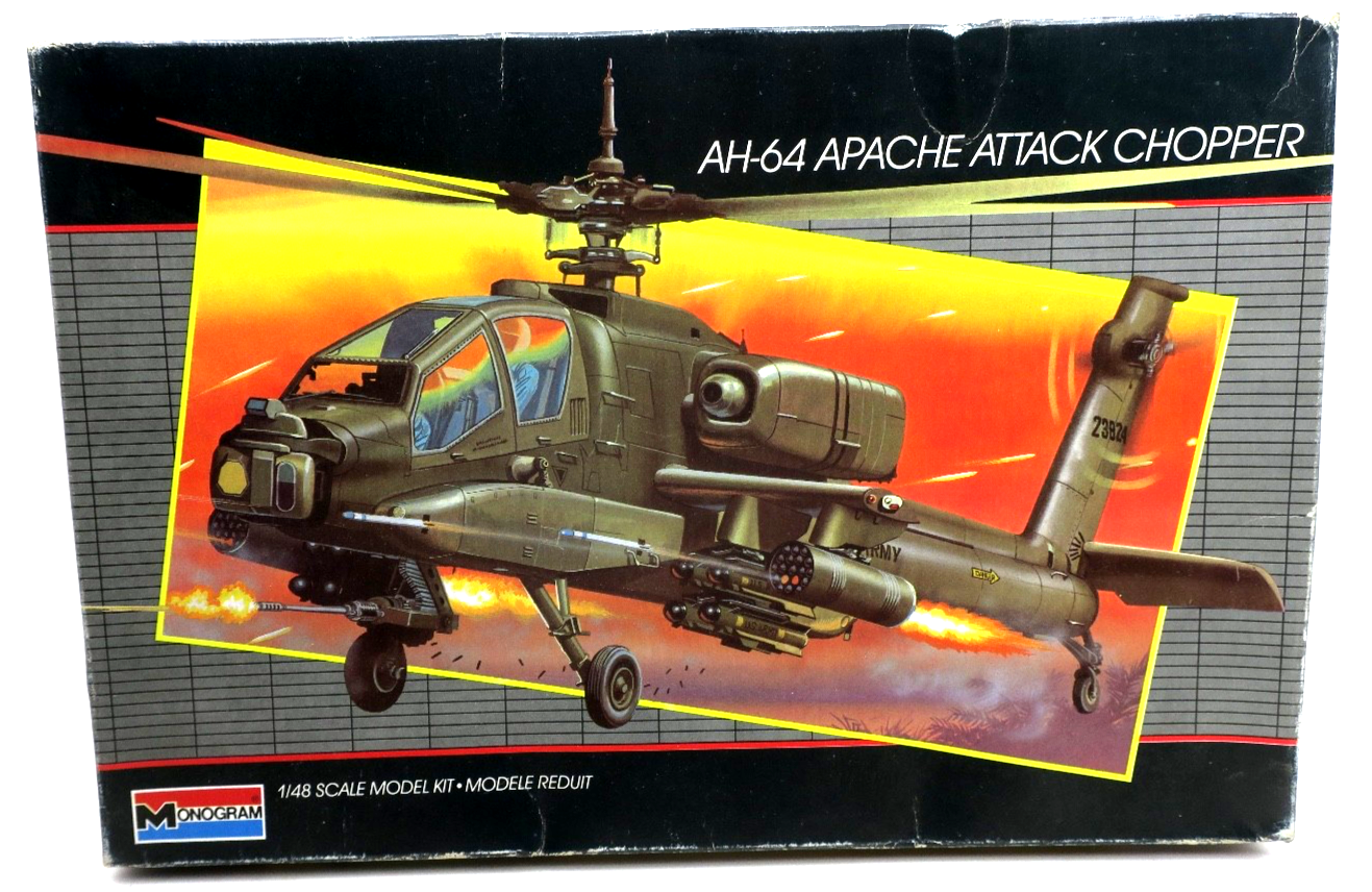 Monogram 1/48 AH - 64 Apache Attack Chopper Model Kit 5443 - WISE GUYS HOBBIES LLC