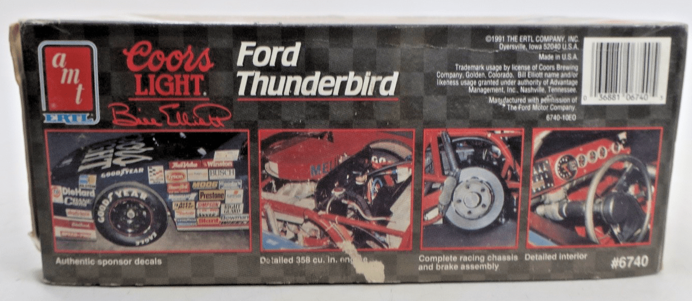 AMT 1/25 6740 Ford Thunderbird NASCAR Model Kit - WISE GUYS HOBBIES LLC