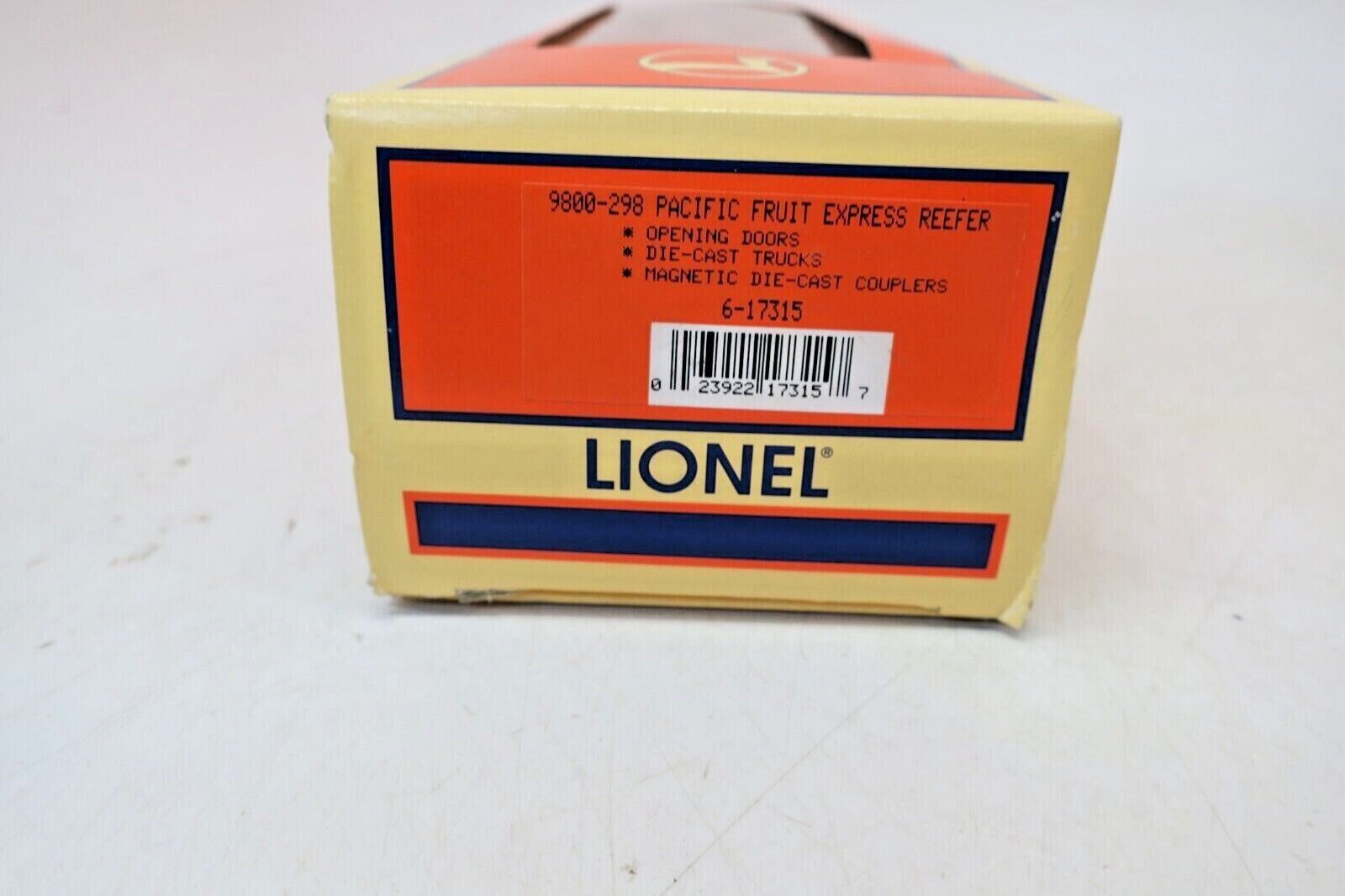 Lionel O Trains 9800-298 PFE Pacific Fruit Express Box Car 6-17315 - WISE GUYS HOBBIES LLC