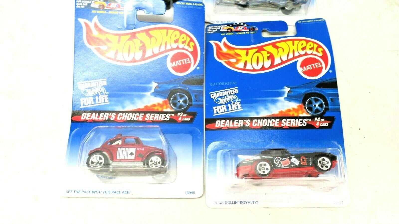 DEALER'S CHOICE SERIES, 1997 Hot Wheels COMPLETE 4 CAR SET, 1:64 - WISE GUYS HOBBIES LLC