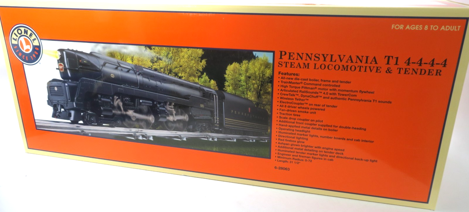 Lionel 6-28063 Pennsylvania T-1 4-4-4-4 Duplex Steam Locomotive & Tender # 5511