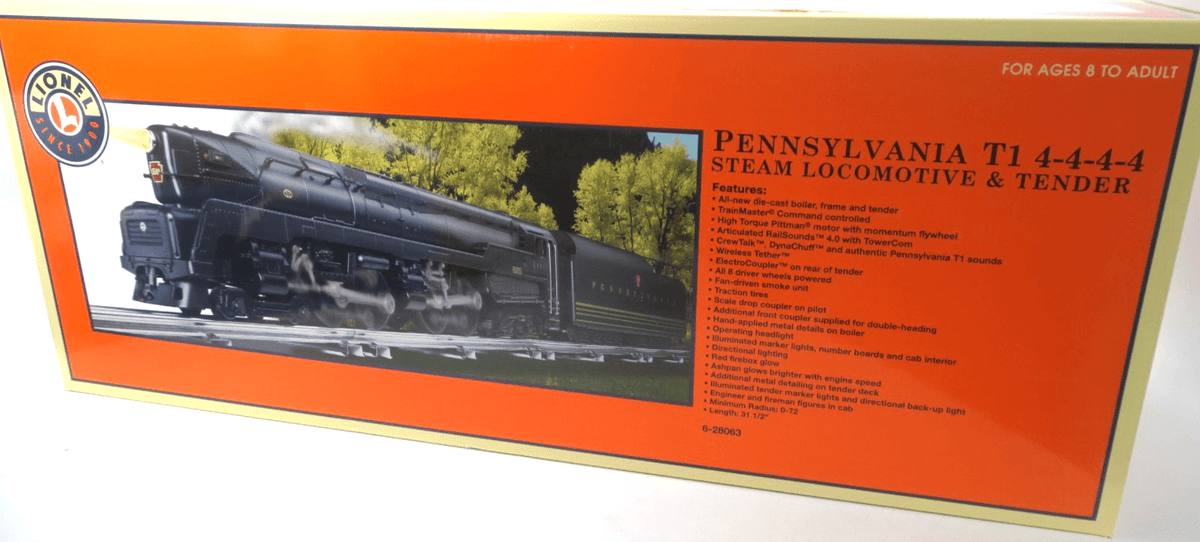 Lionel 6-28063 Pennsylvania T-1 4-4-4-4 Duplex Steam Locomotive & Tender 5511 - WISE GUYS HOBBIES LLC