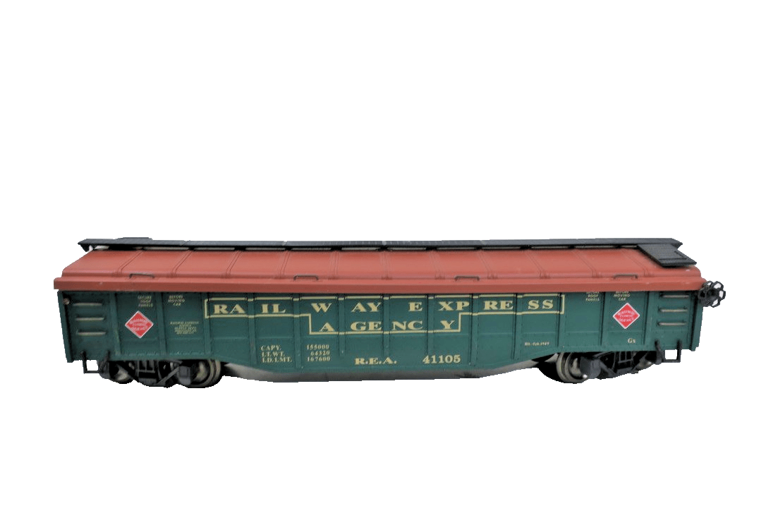 Aristocraft Railway Express Covered Gondola Car 41105 WITH WOODEN DRINK HOLDER - WISE GUYS HOBBIES LLC