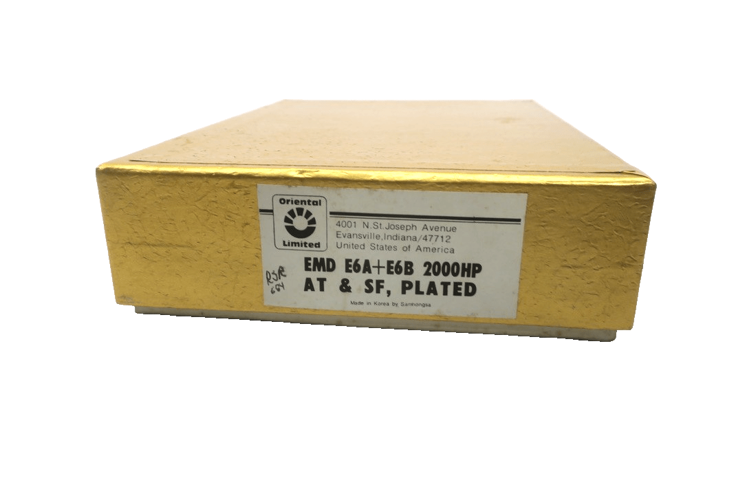 ORIENTAL LIMITED N SCALE BRASS AT & SF EMD E6A + E6B 2000HP DIESEL ENGINE SET - WISE GUYS HOBBIES LLC