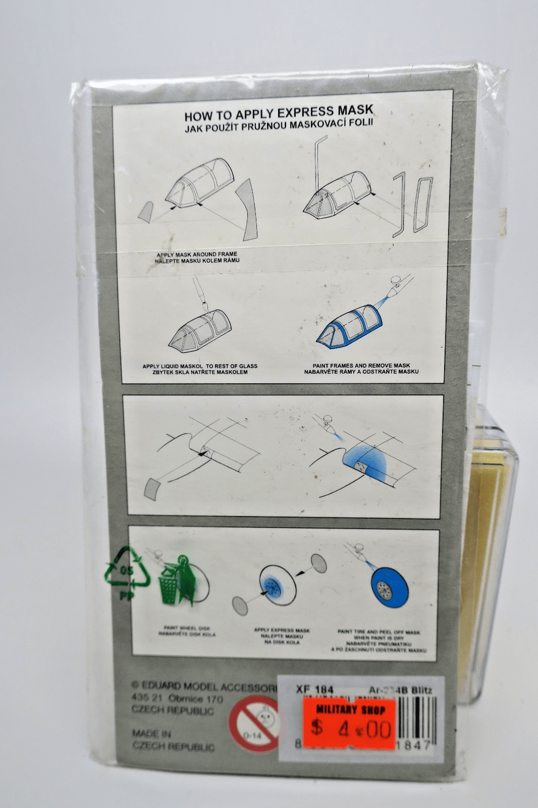 Eduard Express Mask 1/48 Ar - 234B XF184 - WISE GUYS HOBBIES LLC