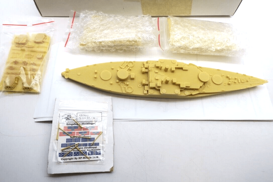 HP Models 1/700 US Navy Battleship BB-48 WWII Series Waterline Resin Model Kit - WISE GUYS HOBBIES LLC
