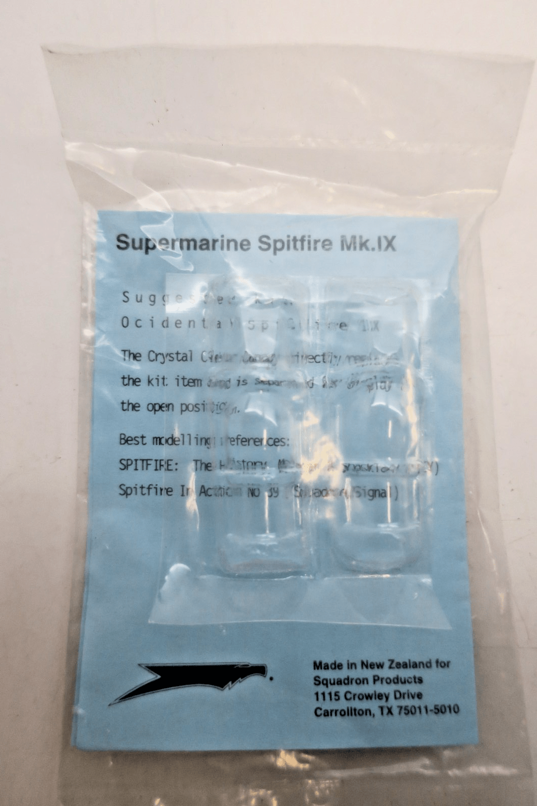Squadron 1/48 Supermarine Spitfire Mk.IX Canopy Part 9606 - WISE GUYS HOBBIES LLC
