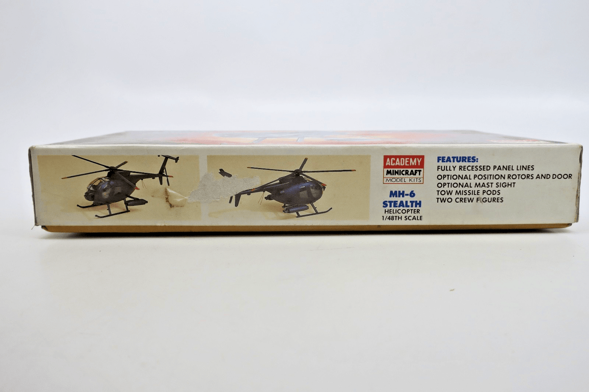 Academy 1/48 MH - 6 Stealth Quiet Attack Helicopter Model Kit 1691 - WISE GUYS HOBBIES LLC