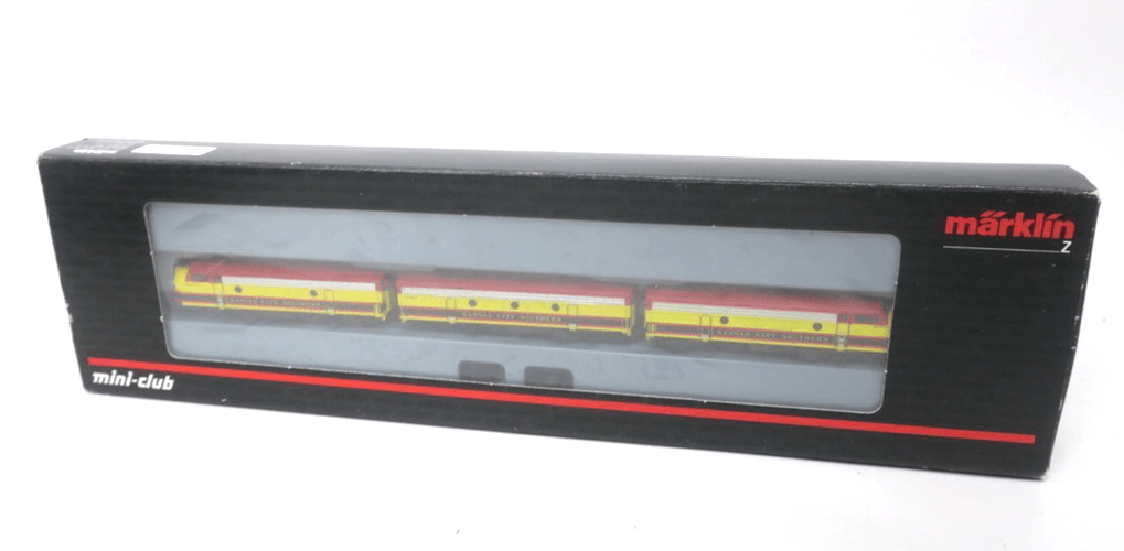 MARKLIN Z SCALE 88199 KANSAS CITY SOUTHERN EMD F7 A-B-A DIESEL ENGINE SET - WISE GUYS HOBBIES LLC