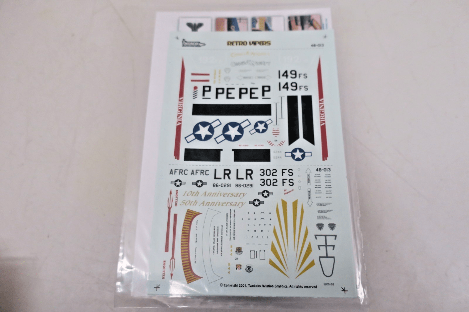 TwoBobs Aviation Graphics 1/48 F - 16C Retro Vipers Decals 48 - 013 - WISE GUYS HOBBIES LLC