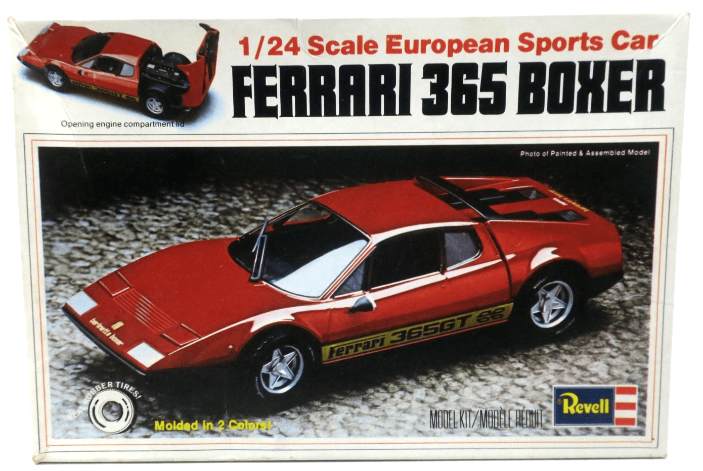 Revell 1/24 European Sports Car Ferrari 365 Boxer Plastic Model Kit 7301 - WISE GUYS HOBBIES LLC