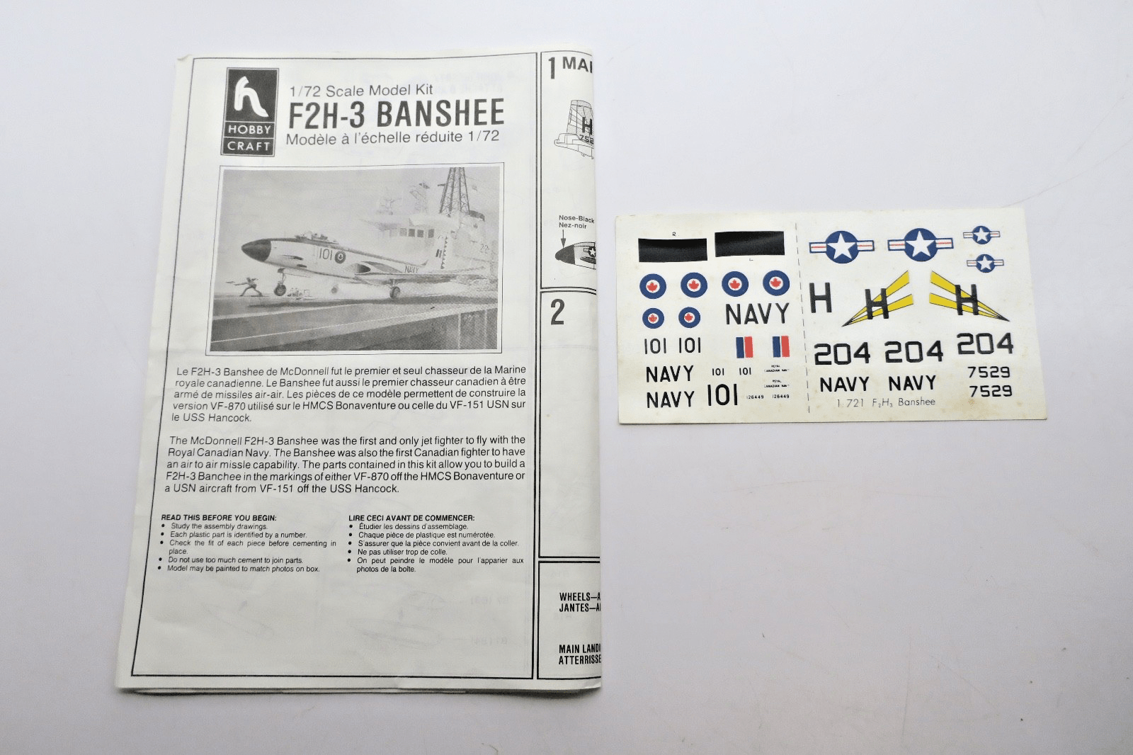 Hobby Craft 1/72 F2H - 3 Banshee Model Kit HC1397 - WISE GUYS HOBBIES LLC
