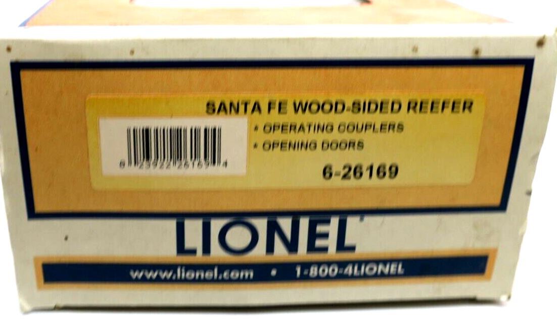 LIONEL 6-26169 SANTA FE WOOD-SIDED REEFER CAR MIB/NEW - WISE GUYS HOBBIES LLC