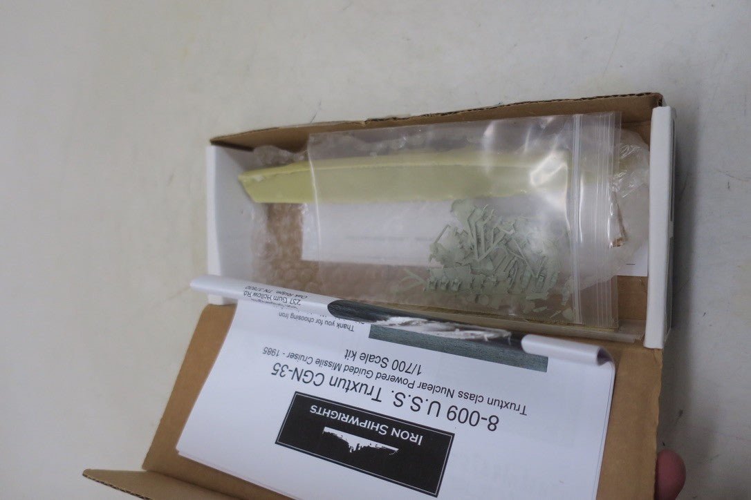 Iron Shipwrights USS Truxton CGN-35 resin PE model ship boat 1/700 Model RARE - WISE GUYS HOBBIES LLC