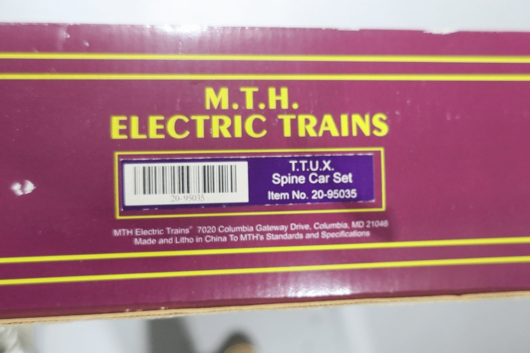 MTH Premier O Scale (20 - 95035) TTX Spine Car 5 - Pack w/Containers & Trailers - WISE GUYS HOBBIES LLC