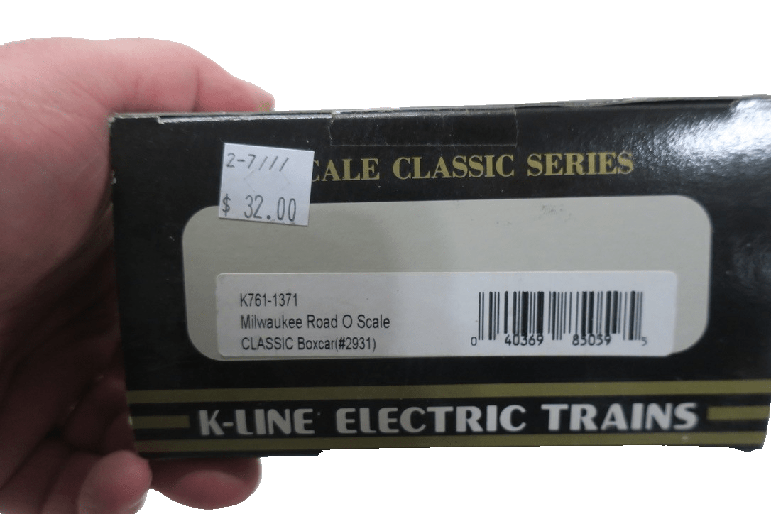 K - LINE MILWAUKEE ROAD LRD 40ft PD BROWN YELLOW BOX CAR O SCALE K761 - 1371 - WISE GUYS HOBBIES LLC