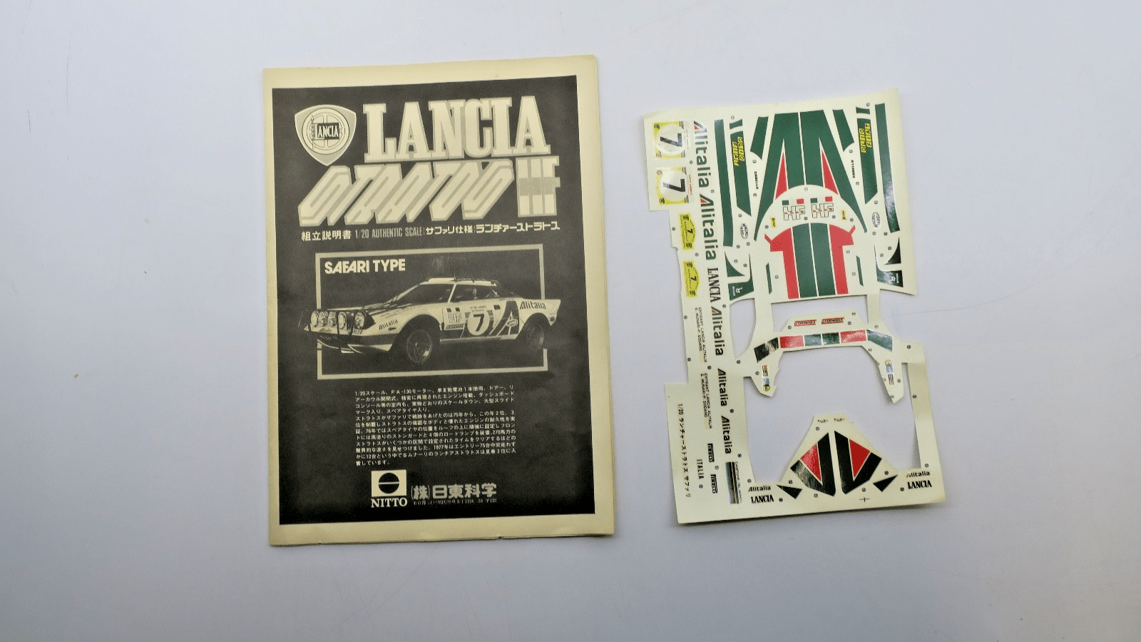 Nitto 1/20 Lancia Stratos HF Safari Type Model Kit STARTED - WISE GUYS HOBBIES LLC