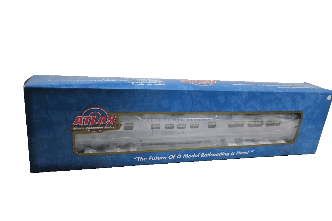 Atlas O Scale 3002152 - 2 Dome - Chair Car California Zephyr “Silver Pony” NOS! - WISE GUYS HOBBIES LLC