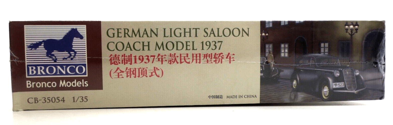 Bronco 1/35 German Light Saloon Coach Model 1937 Model Kit CB35054 - WISE GUYS HOBBIES LLC
