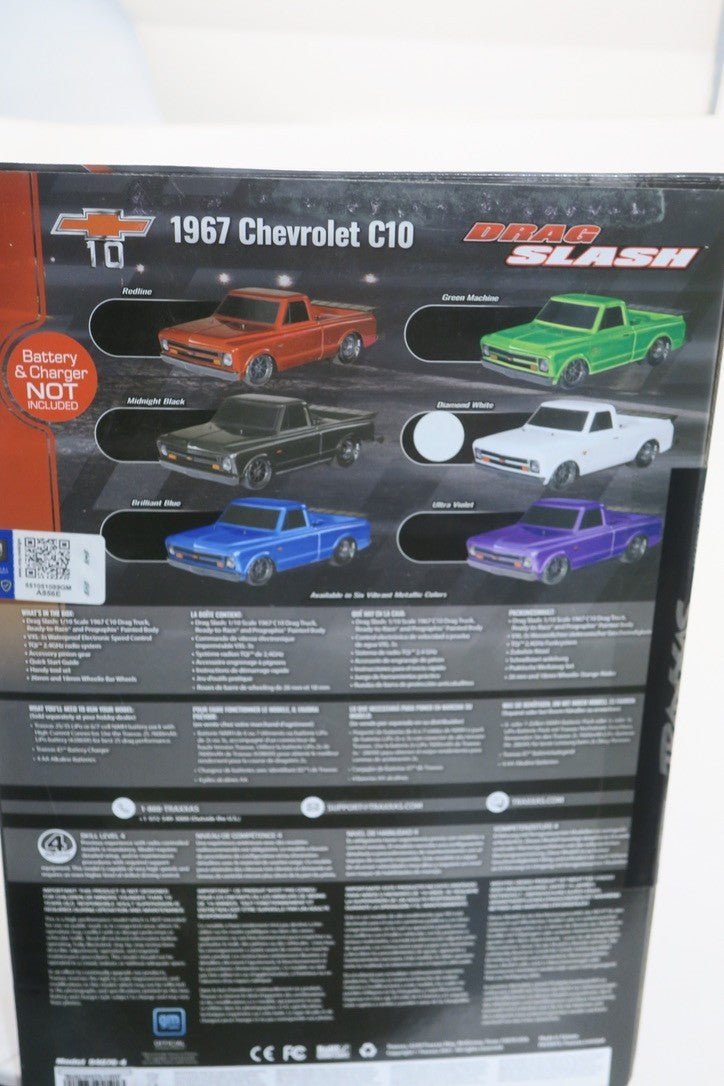 Traxxas Drag Slash HD 1967 Chevrolet C10 1/10 2WD RTR No Prep Truck White - WISE GUYS HOBBIES LLC