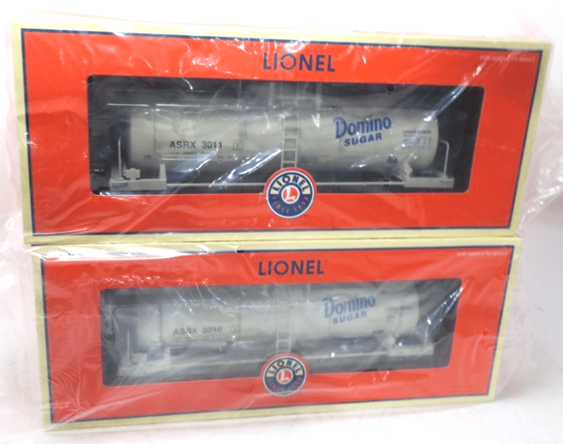 Lionel Domino Sugar Unibody Single Dome Tank Car 3 - Pack 6 - 21877 AS - IS - WISE GUYS HOBBIES LLC