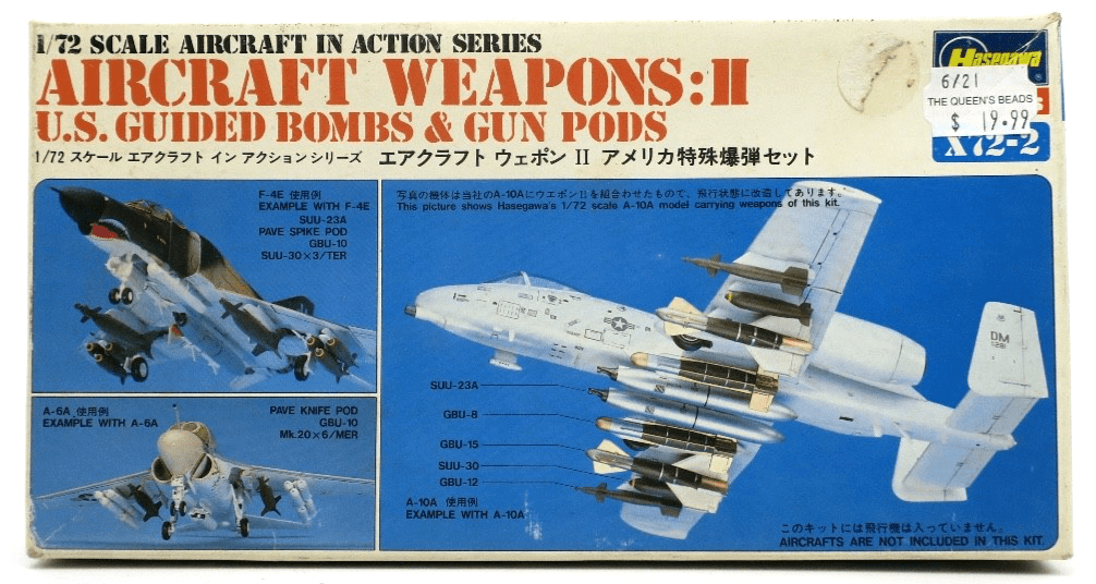 Hasegawa 1/72 Aircraft Weapons: II US Guided Bombs & Gun Pods Model Kit - WISE GUYS HOBBIES LLC