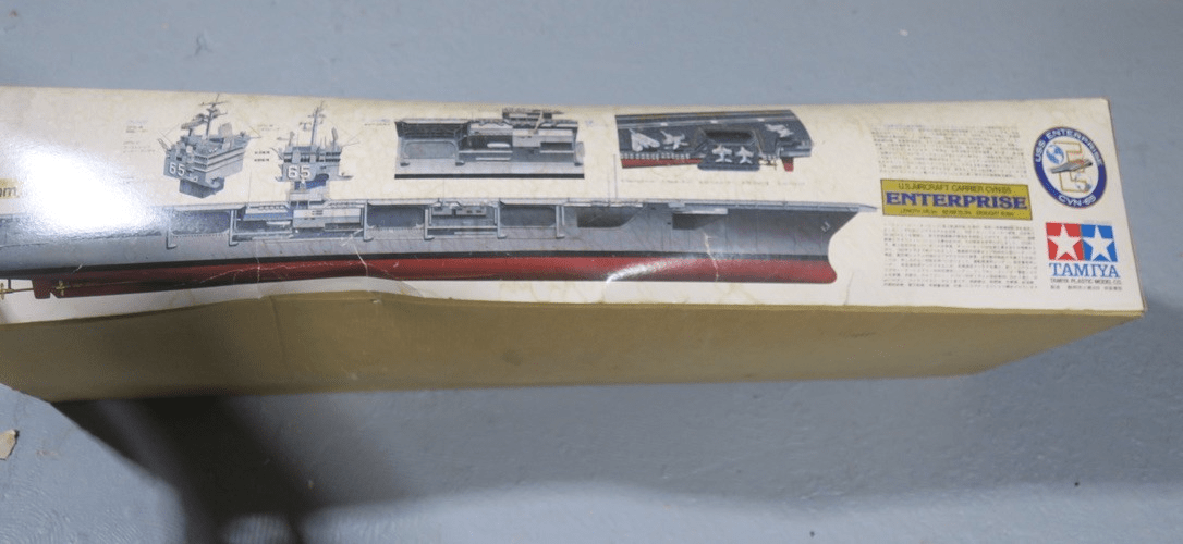 Tamiya Model Kit 7307 1:350 Scale US Aircraft Carrier CVN 65 Enterprise BOX DAM - WISE GUYS HOBBIES LLC