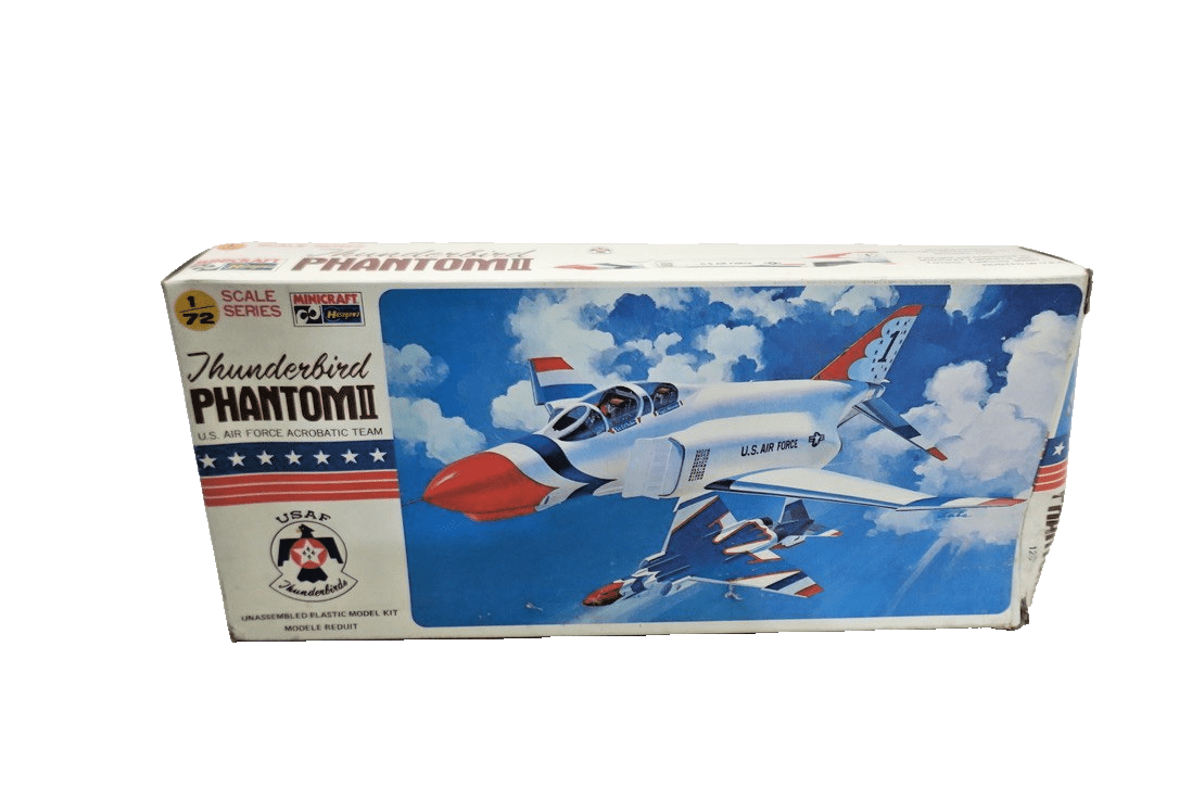 Hasegawa Minicraft Thunderbird Phantom II - 1/72 Scale - Vintage 1977 Kit - WISE GUYS HOBBIES LLC