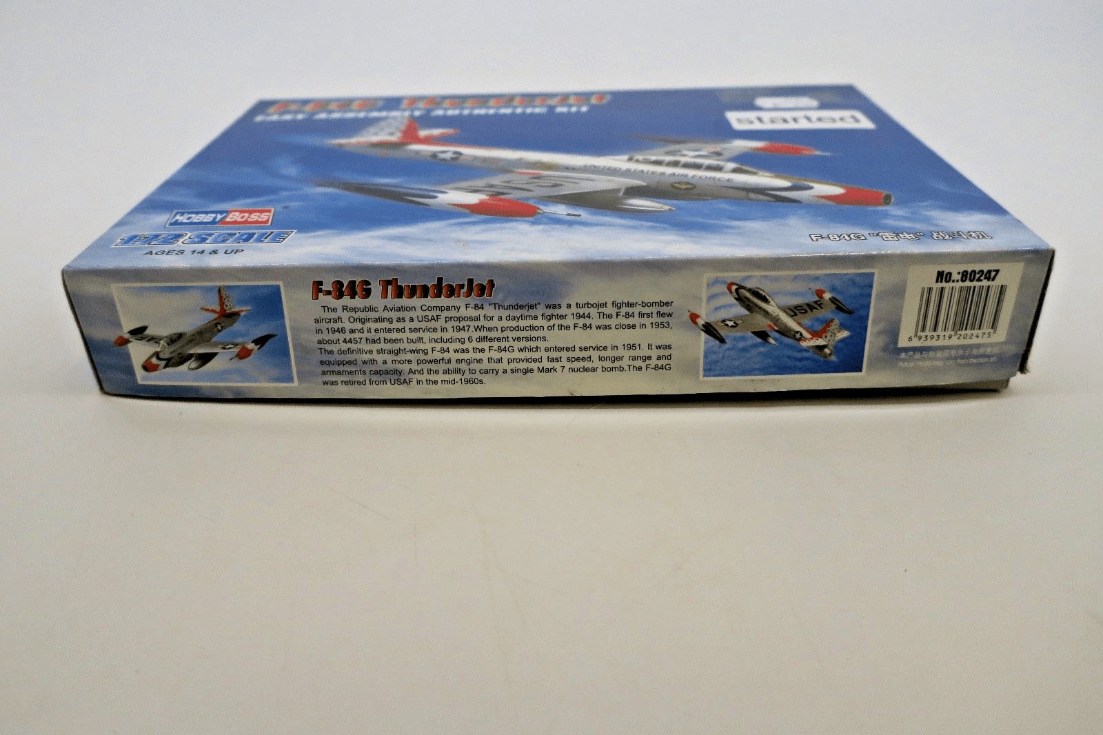 Hobby Boss 1/72 F - 84G Thunderbolt Model Kit 80247 STARTED - WISE GUYS HOBBIES LLC