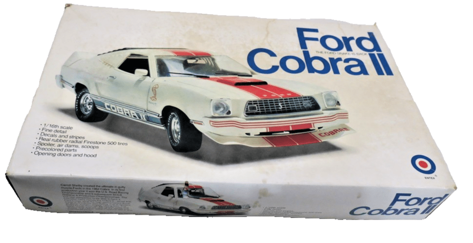 Vintage ENTEX 1/16 Scale FORD COBRA II Kit No. 9032 - WISE GUYS HOBBIES LLC