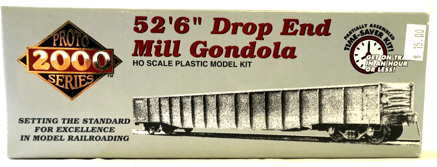 PROTO SERIES 2000 52'6" DROP END MILL GONDOLA HO SCALE PLASTIC KIT AA 2045 - WISE GUYS HOBBIES LLC