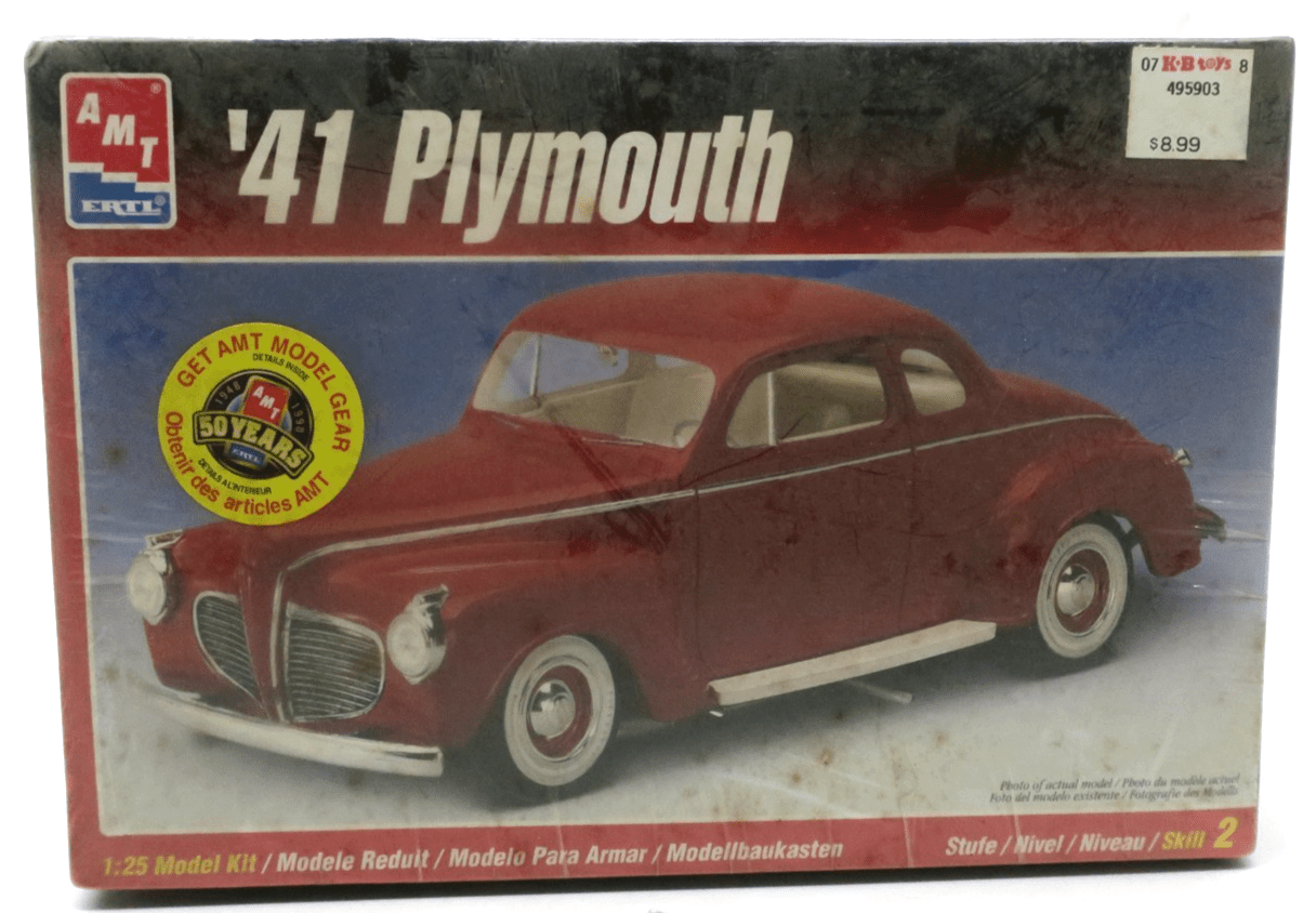 AMT 1/25 '41 Plymouth Plastic Model Kit 6184 SEALED - WISE GUYS HOBBIES LLC