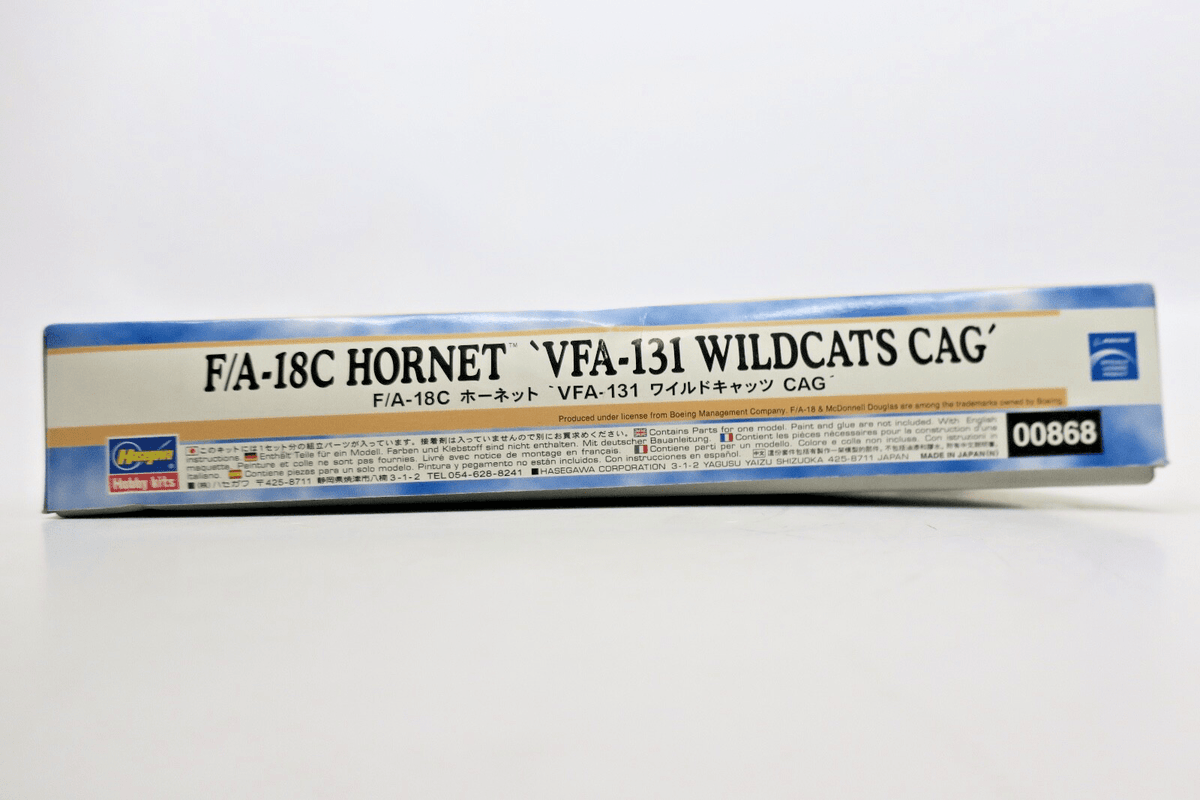 Hasegawa 1/72 F/A-18C Hornet 'VFA-131 Wildcats CAG' Model Kit - WISE GUYS HOBBIES LLC