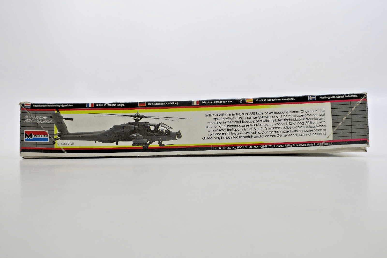 Monogram 1/48 AH - 64 Apache Attack Chopper Model Kit 5443 - WISE GUYS HOBBIES LLC