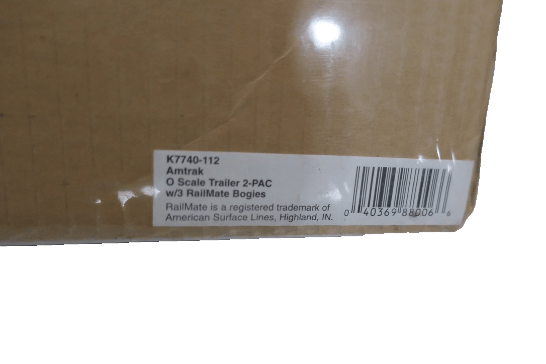 K - Line Heavy Hauler Railmate Amtrak U.S. Mail Trailers O Gauge New - WISE GUYS HOBBIES LLC