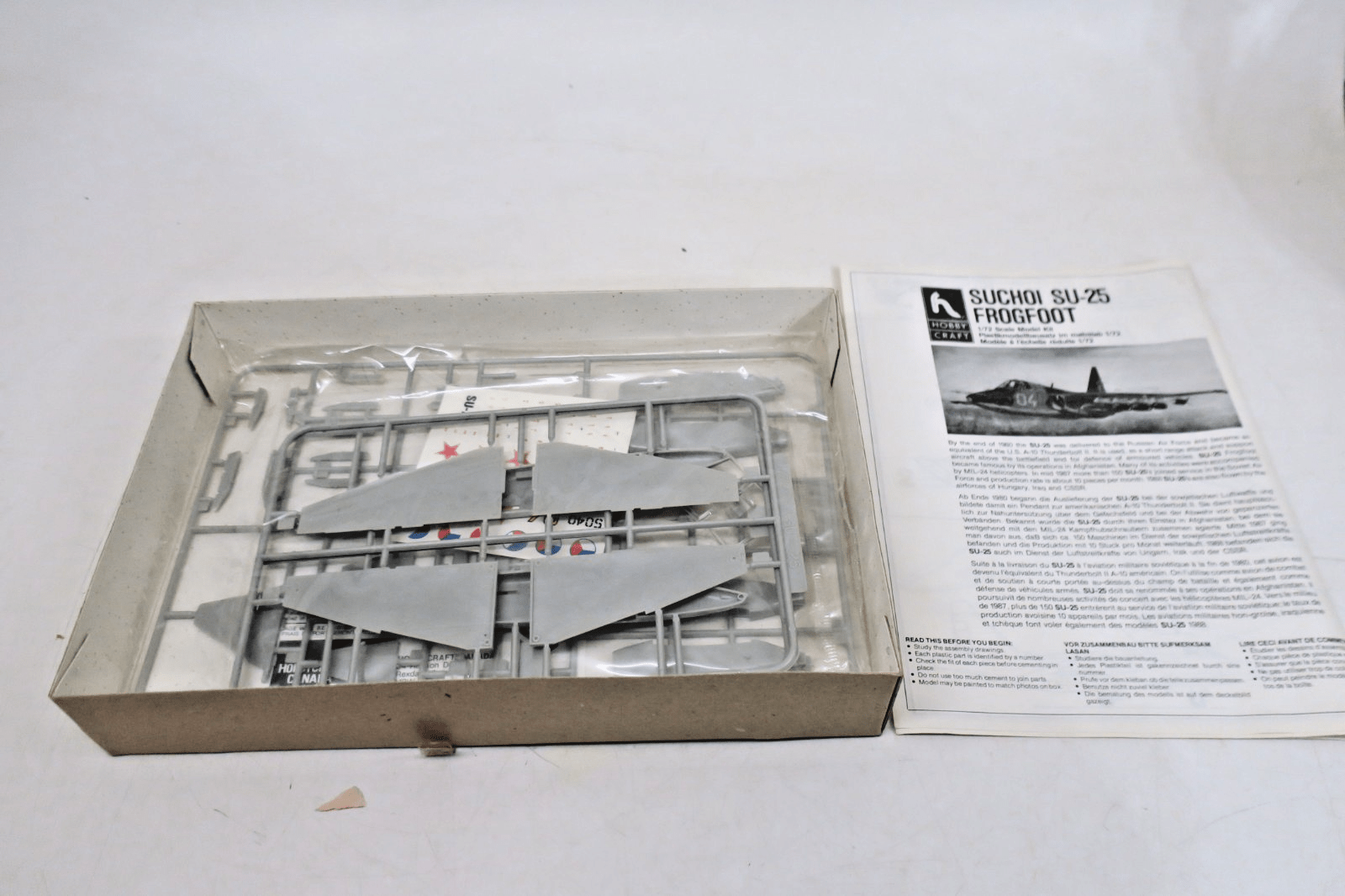 Hobby Craft 1/72 Suchoi SU - 25 Frogfoot Model Kit HC1382 - WISE GUYS HOBBIES LLC