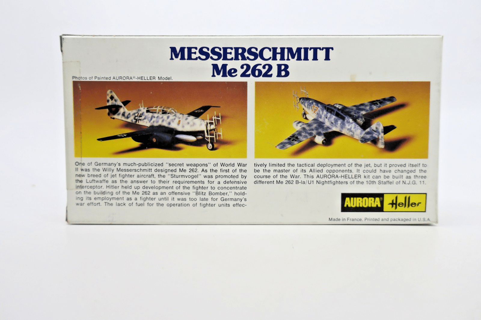 Heller Prestige Series 1/72 Messerschmitt Me 262 B Model Kit 6608 - WISE GUYS HOBBIES LLC
