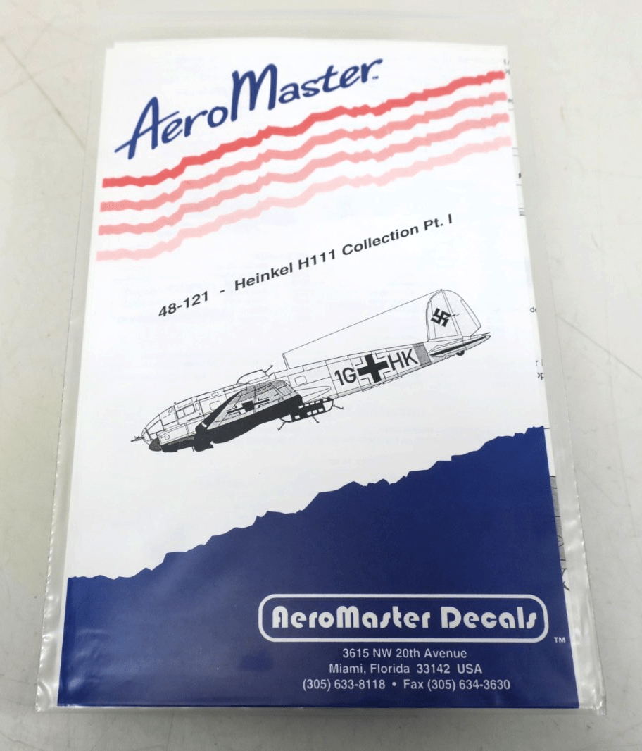 Aeromaster Decals 48 - 121 - Heinkel H111 Collection Pt.I - WISE GUYS HOBBIES LLC
