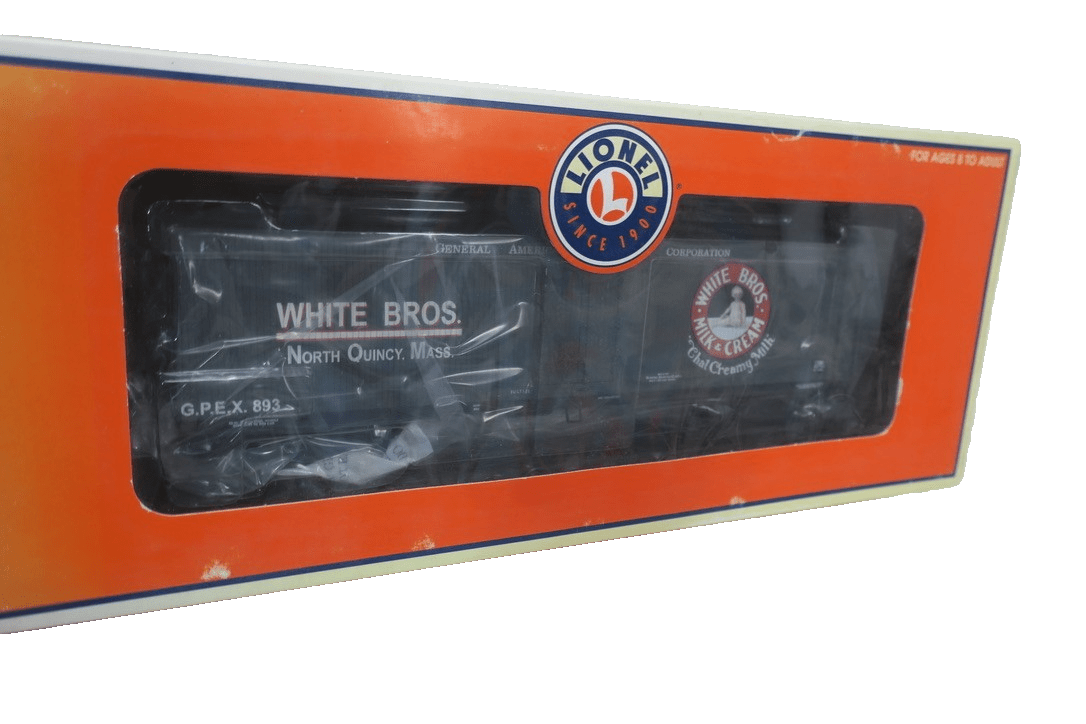 LIONEL SCALE 6 - 17369 WHITE BROTHERS DAIRY MILK EXPRESS REFRIGERATOR CAR - WISE GUYS HOBBIES LLC