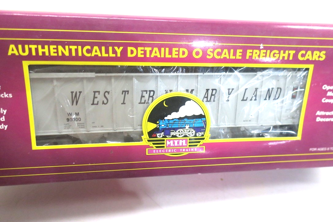 MTH 20 - 97402 Western Maryland 4 Bay Hopper w/ Coal Load - WISE GUYS HOBBIES LLC
