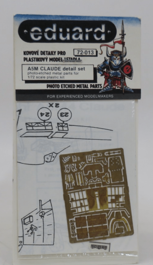 Eduard Photo Etch 1/72 ASM Claude Detail Set 72 - 013 - WISE GUYS HOBBIES LLC