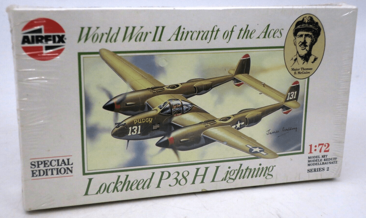 Sealed Airfix World War II Aircraft 1/72 Lockheed P38H Lightning Model Kit - WISE GUYS HOBBIES LLC