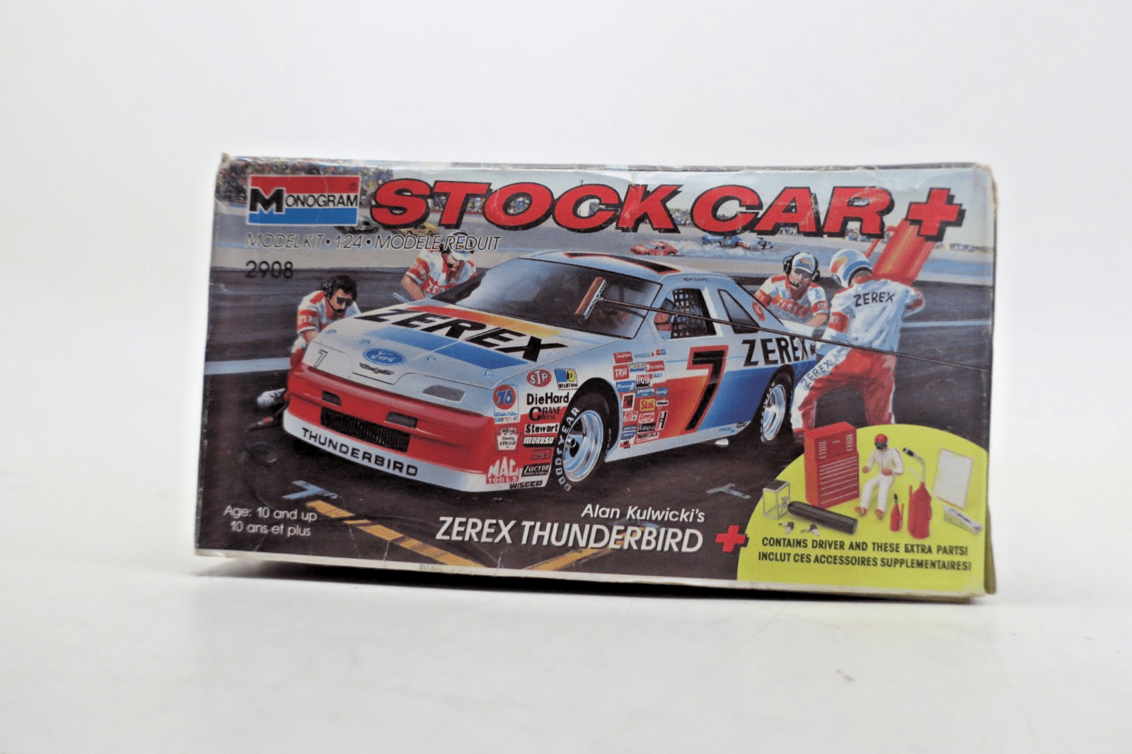 Monogram 1/24 Stock Car + Alan Kulwicki's Zerex Thunderbird Model Kit 2908 - WISE GUYS HOBBIES LLC
