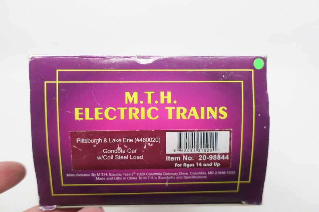 MTH PREMIER PITTSBURGH & LAKE ERIE GONDOLA CAR COIL STEEL LOAD 20-98844 O SCALE - WISE GUYS HOBBIES LLC