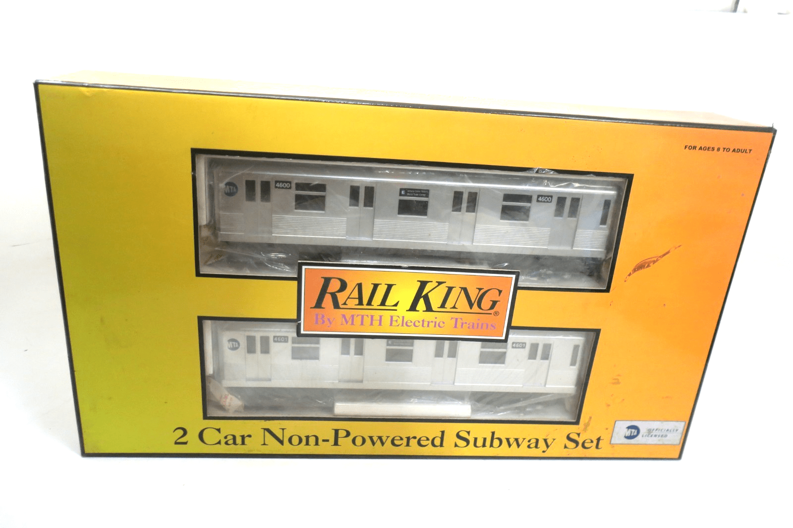 MTH RailKing 30 - 2163 MTA Non - Powered 2 - Car Subway Add On Set O New E New York - WISE GUYS HOBBIES LLC