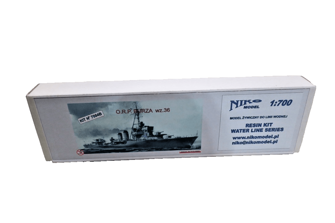 1/700 NIKO POLISH DESTROYER O.R.P. BURZA WZ.36 KIT NO 7004B RESIN PE SHIP MODEL - WISE GUYS HOBBIES LLC