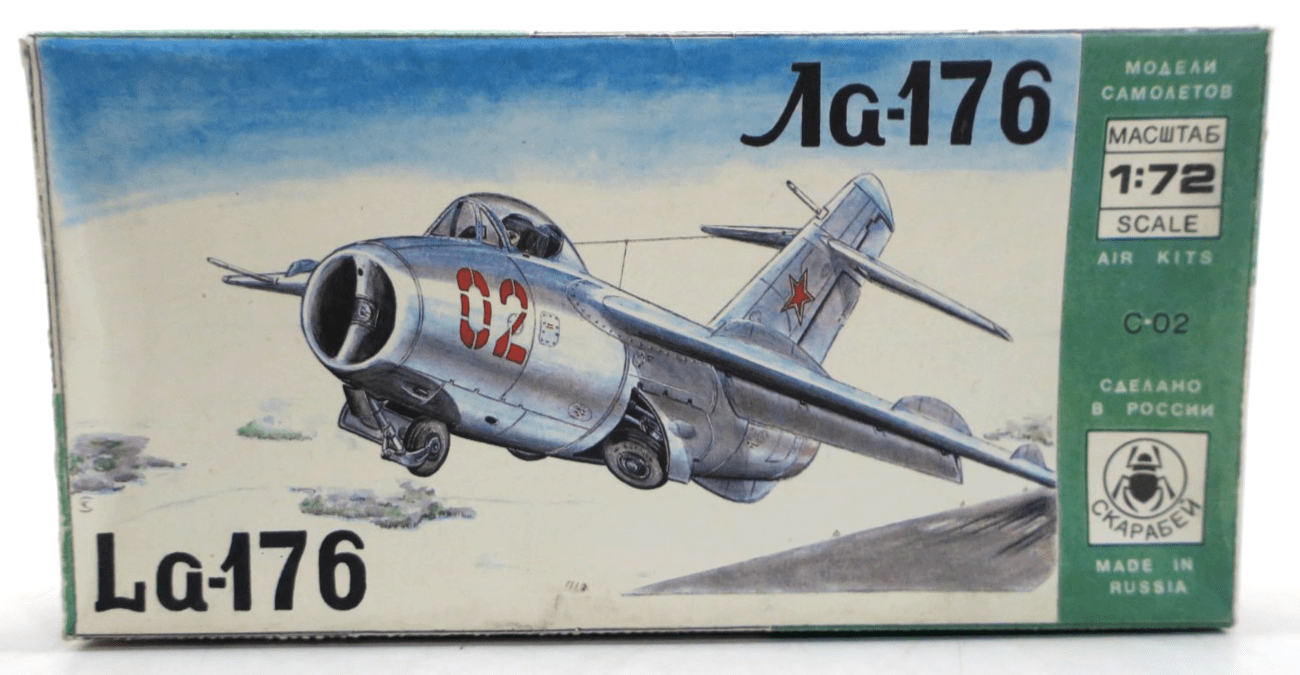 SKARABEY 1/72 SA Lavochkin LA-176 Soviet Jet Plastic Model Kit C-02 - WISE GUYS HOBBIES LLC