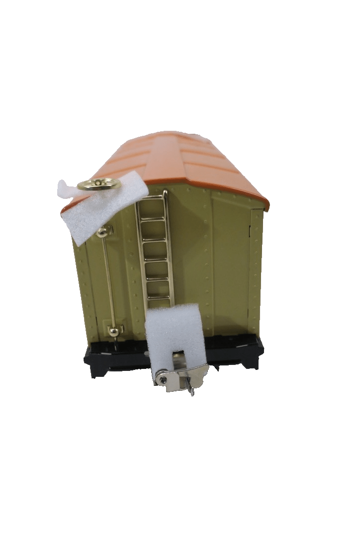 MTH TINPLATE STANDARD GAUGE 514 REEFER CAR CREAM/ORANGE/BRASS 10 - 1086 - NIB - WISE GUYS HOBBIES LLC