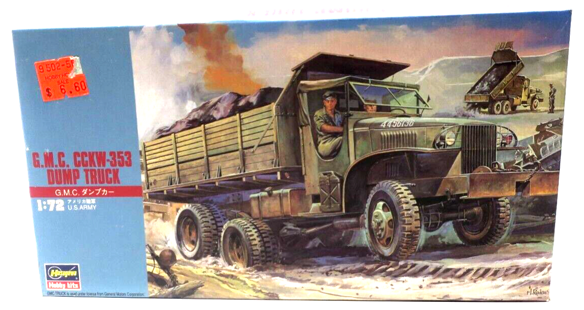 Hasegawa 1/72 GMC CCKW-353 Dump Truck MT22-500 31122 Model Kit - WISE GUYS HOBBIES LLC