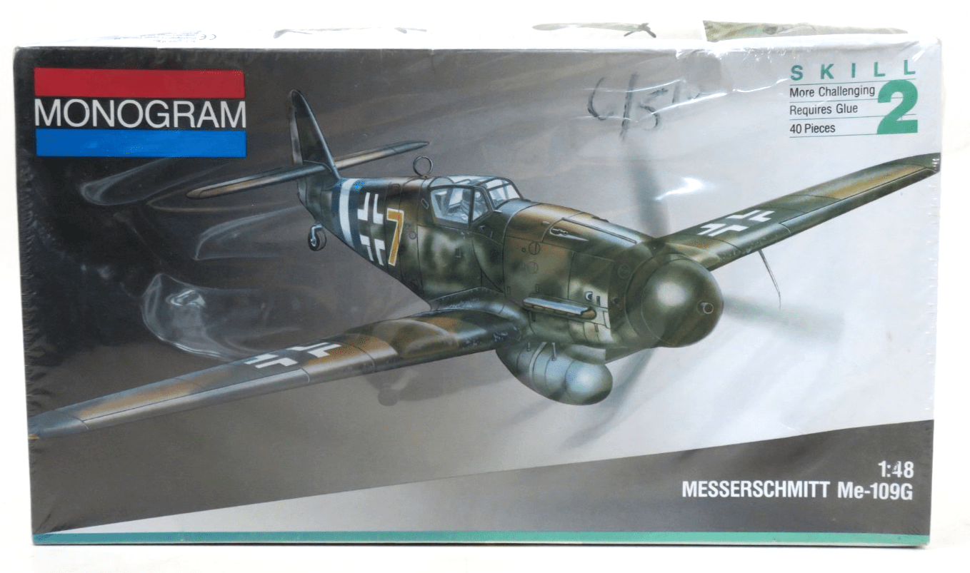 Monogram 1/48 Messerschmitt Me - 109G Model Kit 5225 SEALED - WISE GUYS HOBBIES LLC